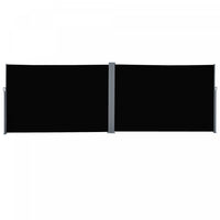 Outsunny Patio Retractable Double Side Awning, Folding Privacy Screen Fence, Privacy Wall Corner Div