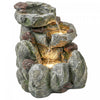 Outsunny Outdoor Water Fountain with LED Lights , Grey