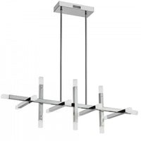 Dainolite Acasia Horizontal Chandelier 48w Polished Chrome Frosted Acrylic Diffuser Lamp