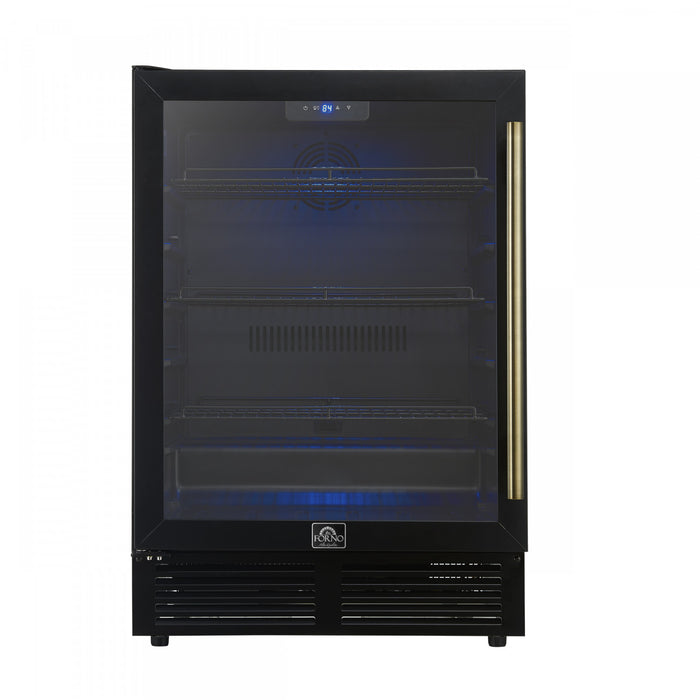 Forno Frescolino 24\" Beverage Cooler, Black, 188 Can Capacity, -FWCDR6665-24BLK