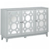 HOMCOM Mirrored Buffet Cabinet Kitchen Sideboard with 2 Cupboard, Gray
