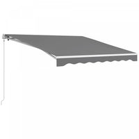 Outsunny 10' X 8' Electric Retractable Awning W/ Remote Controller, Grey