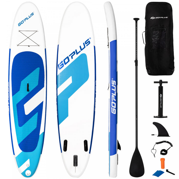 Goplus 11ft Inflatable Stand Up Paddle Board 6'' Thick W/backpack Leash Aluminum Paddle