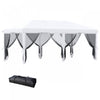 Outsunny 10' X 20' Pop Up Canopy Tent, Instant Canopies With 6 Removable Mesh Sidewalls, Carry Bag - Cream White