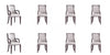 Grand Traditional 8-Piece Dining Chair Set in Light Gray