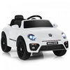 Costway 12v Kids Ride On Car Licensed Volkswagen Beetle W/ Remote Control & Music White