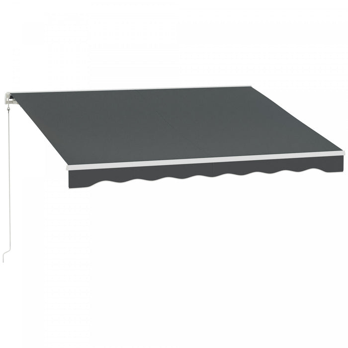 Outsunny 10' X 8' Electric Retractable Awning W/ Remote Controller, Grey