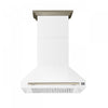 Forno Aria 36 Inch Wall-Mounted White Range Hood-FRHWM5095-36WHT
