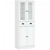 HOMCOM 61\" Kitchen Pantry Storage Cabinet w/ Shelves Soft Close Doors