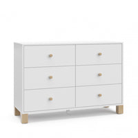 Storkcraft California 6 Drawer Dresser - White/Driftwood
