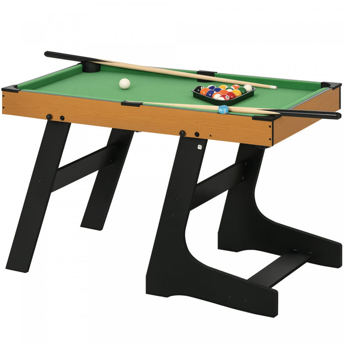 Soozier 38\" Folding Mini Pool Table Set Tabletop Billiards Game with Cues