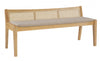 Bauer Fabric Cane Bench - Natural