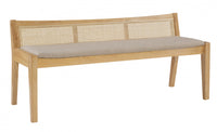 Bauer Fabric Cane Bench - Natural