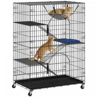 PawHut 4-Tier Cat Cage, 50