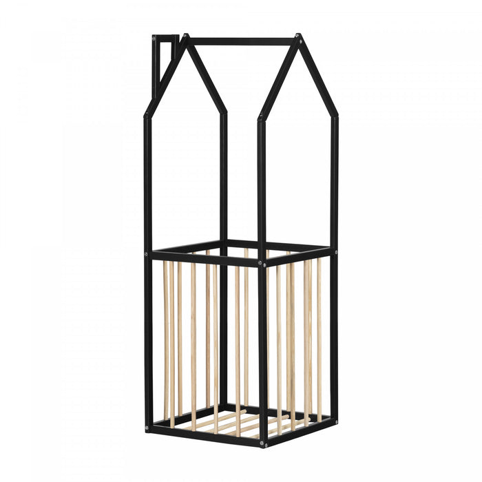 Ohana House-Shaped Toy Storage - Black/Natural