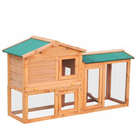 Pawhut Two-level Rabbit Hutch Small Animal House Pet Bunny Cage Home W/ Outdoor Run Water & Uv Resis