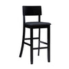 Torino Faux Leather Contemporary Barstool - Black