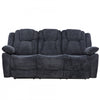 Renner 80 in. Upholstered Manual Reclining Sofa with Lever - Dark Grey