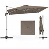 Costway 10 FT Patio Cantilever Umbrella Outdoor Aluminum Hanging Offset Umbrella w/ 360° Rotation Brown