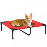 Pawhut Elevated Dog Bed, Dog Cot Bed, Cooling Raised Pet Cot Indoor Outdoor With Washable Breathable