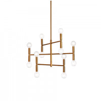 Dainolite Ava 12 Light Chandelier Small Vintage Bronze Finish Lamp