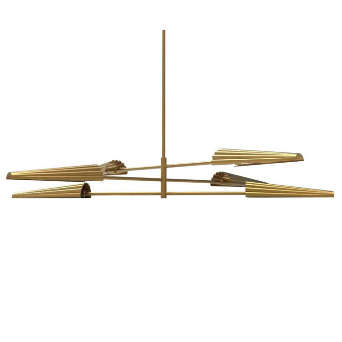 Dainolite Cassie 6 Light 3tier Chandelier Aged Brass Lamp