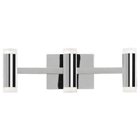 Dainolite Wilson Vanity Light 33w LED Polished Chrome Frosted Acrylic Diffuser Lamp