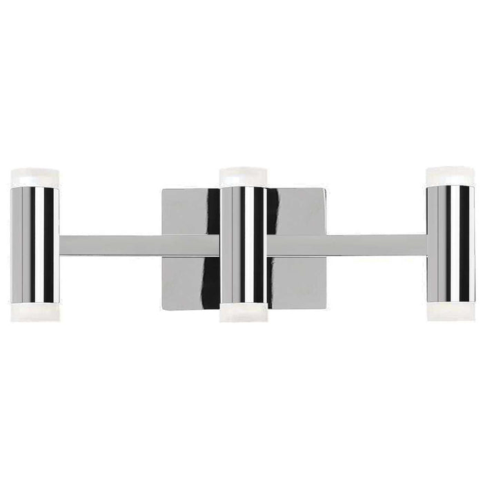 Dainolite Wilson Vanity Light 33w LED Polished Chrome Frosted Acrylic Diffuser Lamp