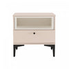 Amara Modern 20\" Nightstand in Pale Rose and White (1-Drawer)