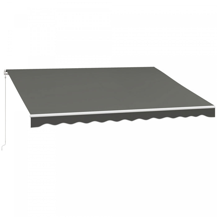 Outsunny 10' X 13' Electric Retractable Awning W/ Remote Controller, Gray