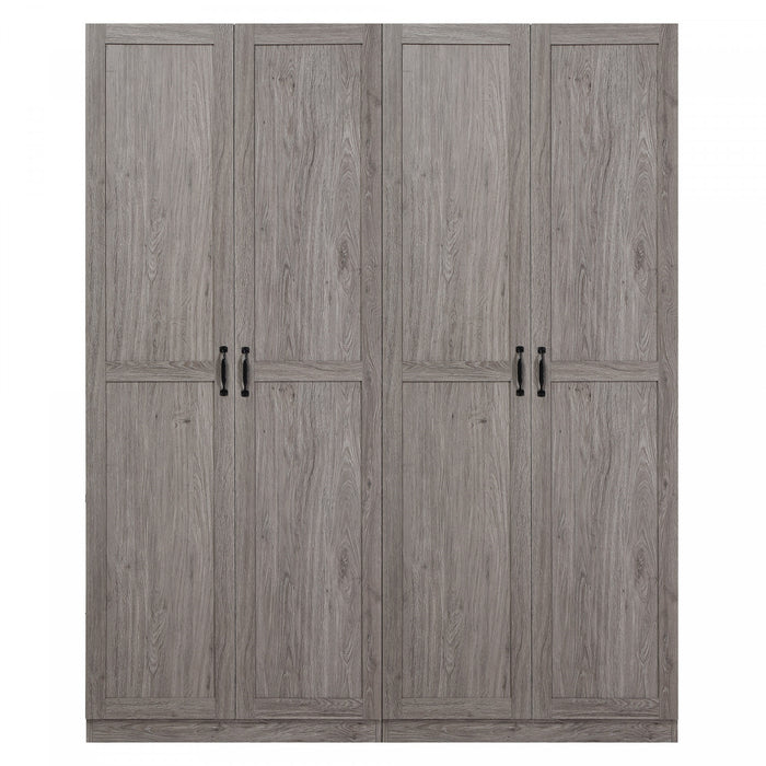 Hopkins Modern 2-Piece Wardrobe Closet in Gray Armoire