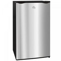 HOMCOM Mini Fridge with Freezer Thermostat Reversible Door for Bedroom