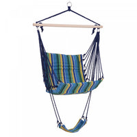 Outsunny Patio Hammock Chair, Hanging Hammock Padded Seat Air Deluxe Sky Swing With Footrest For Any