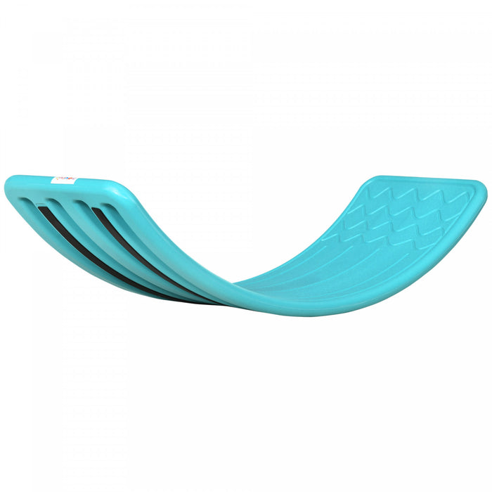 Qaba 32.3\" Balance Board, Wobble Board Kids Curvy Rocker Board, Ended Preschool Learning Montessori Waldorf Toy, Ages For 3-6 Years Old, Blue