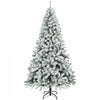 HOMCOM 6ft Flocked Christmas Tree with Hinged Design, Fir Xmas Tree