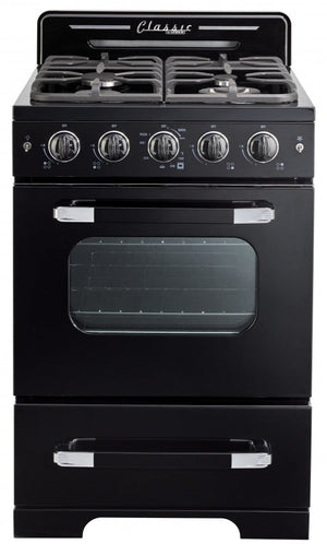 Classic Retro by Unique 24-Inch Convection Gas Range - UGP-24CR B