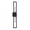 Dainolite Wisteria 2 Light Wall Sconce Tall Matte Black Lamp