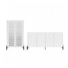 Abbey Modern 2-Piece Buffet and Bookcase in White