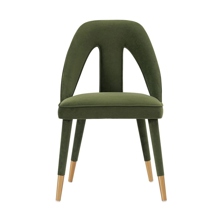 Manhattan Comfort Modern Neda Velvet Dining Chair - Olive Green