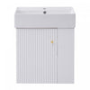 Rachel 21.6\" Floating Bathroom Vanity With Ceramic Basin, Soft-close Door, And Right Side Storage