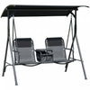 Outsunny 2-seater Garden Swing, Black