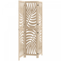 Homcom 3 Panel Room Divider, Detachable Privacy Screens, Natural Wood
