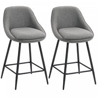 HOMCOM Swivel Bar Stools Set of 2 26