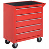 Homcom 5 Drawer Lockable Steel Tool Chest With Handle