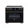 Forno Maximus 36 Inch Induction Range, Black, 5.36 cu.ft. - FFSIN0968-36BLK Electric Range | Cuisiniere a induction Maximus 36 pouces, noir, 5,36 pi³ - FFSIN0968-36BLK