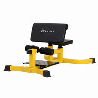 Soozier Multifunction Adjustable Squat Machine Deep Sissy Squat Leg Exerciser Push Up Ab Strength Tr