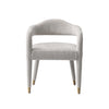 Aspen Mid-Century Modern Upholstered Tweed Armchair in Silver Lining