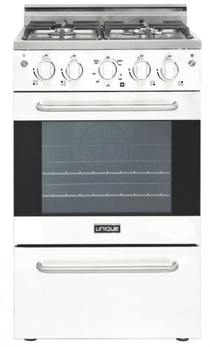 Prestige by Unique 20-Inch Convection Gas Range - UGP-20V PC1 W