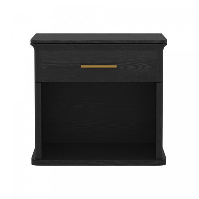 Clifford Traditional Nightstand in Black (1-Drawer) | Table de nuit traditionnelle Clifford en noir (1 tiroir)