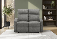 Upholstered 2-Seater Small Reclining Love Seat, 50